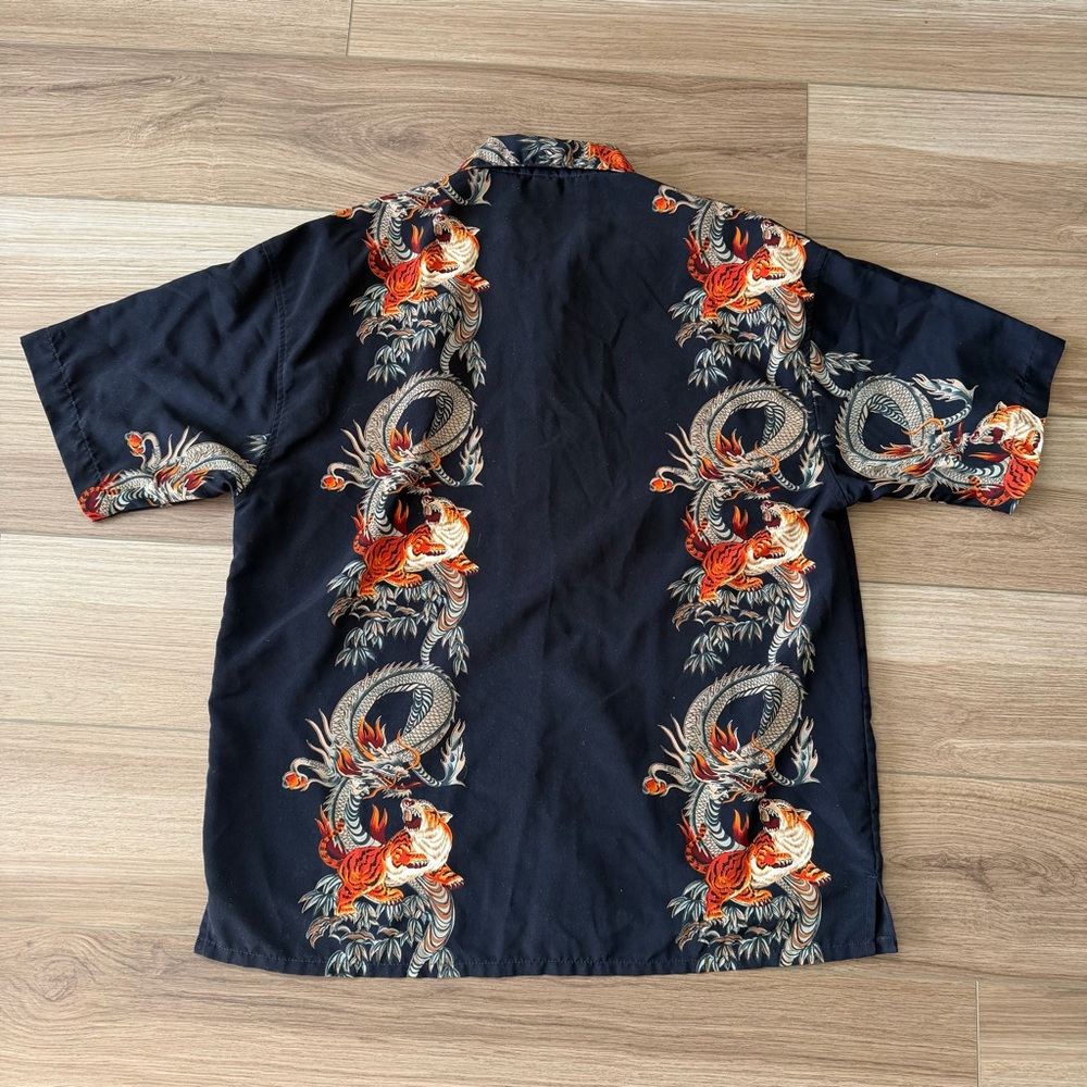 Vintage Tiger Dragon y2k Button Up Shirt - Picture 5 of 5